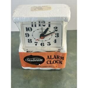 Vintage 1977 Sunbeam Dial Electric Alarm Clock Model 880-11 NOS Original Pack